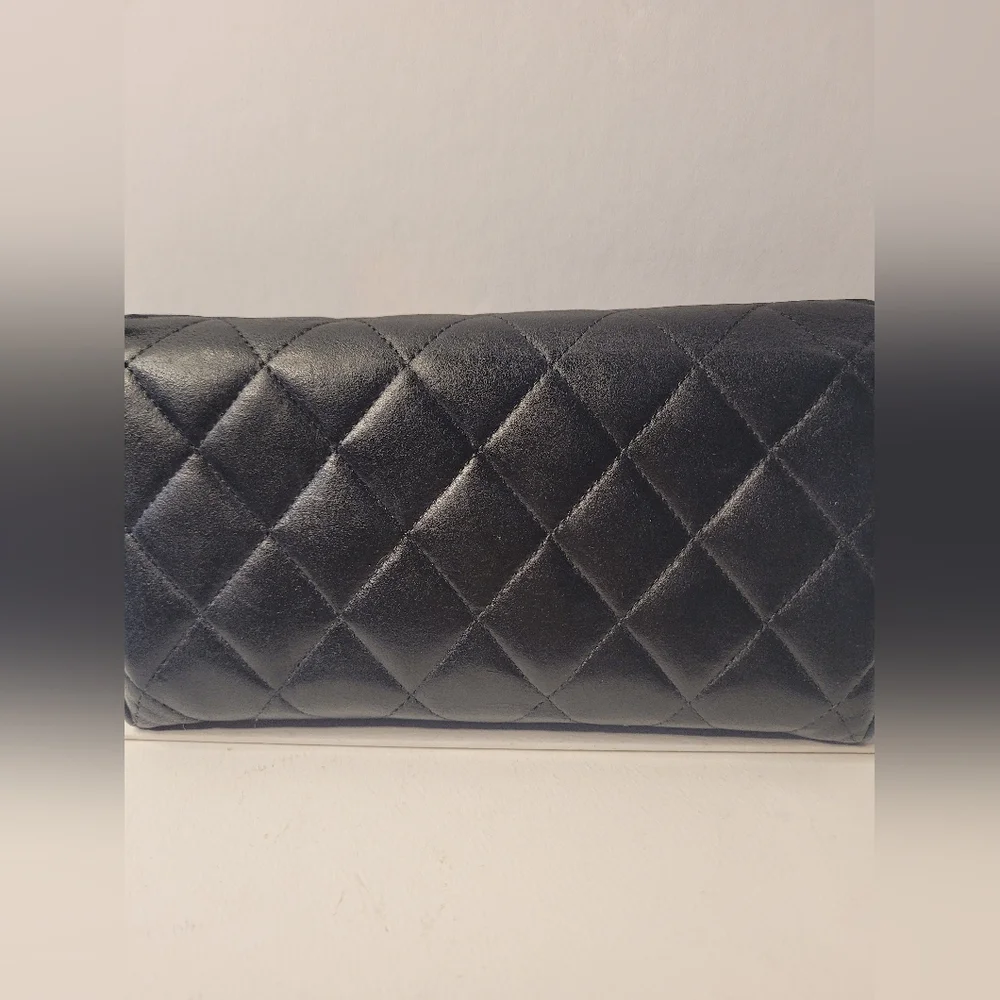 Chanel Lambskin Leather Black Long Wallet